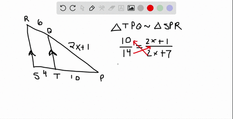 identify-the-similar-triangles-find-x-and-the-measures-of-the-indicated-sides-figure-can-not-be-co-2