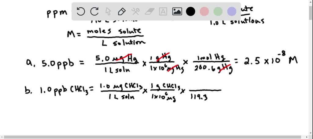 SOLVED The Units Of Parts Per Million ppm And Parts Per Billion ppb 