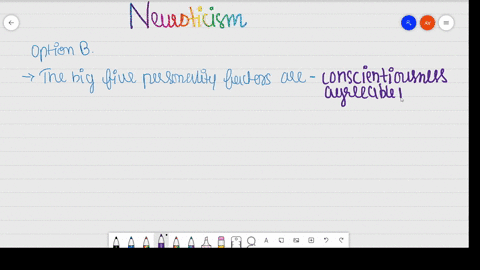 which-of-the-following-is-a-big-five-personality-factor-a-seriousness-b-neuroticism-c-dutifulness-d-