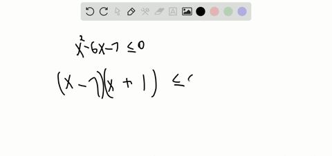 solve-x2-6-x-7-leq-0