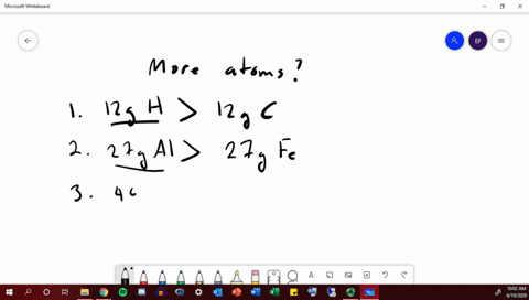 which-contains-more-atoms-a-12-g-of-hydrogen-h-or-12-g-of-carbon-c-b-27-g-of-aluminum-al-or-27-g-of-
