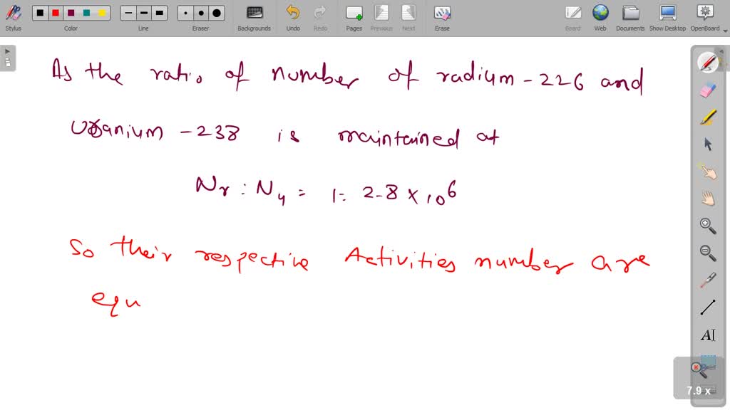 SOLVEDUranium ores contain one radium226 atom for every 2.8 ×10^6