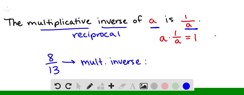 SOLVED Find The Multiplicative Inverse 8 13 