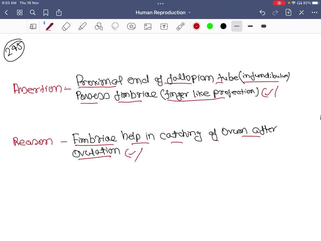 SOLVED:Assertion: Proximal end of fallopian tube (infundibulum) possess ...