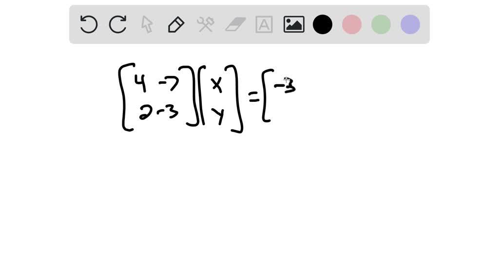 SOLVED Write The Given System Of Linear Equations In Matrix Form 2 X 3 