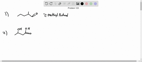 draw-a-structure-corresponding-to-each-of-the-following-names-a-2-methylpentanal-b-3-hydroxybutano-2