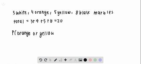 a-jar-contains-3-white-4-orange-5-yellow-and-8-black-marbles-if-a-marble-is-drawn-at-random-find-t-6