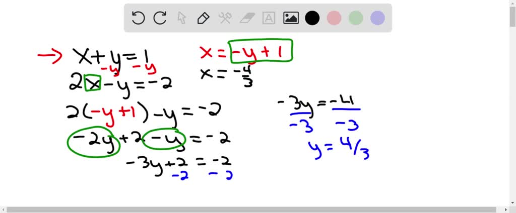 Solved Solve Each System Using The Substitution Method X Y 1 2 X Y 2