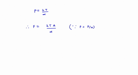 a-drop-of-water-of-volume-v-is-pressed-between-two-glass-plates-so-as-to-spread-to-an-area-a-if-t-is