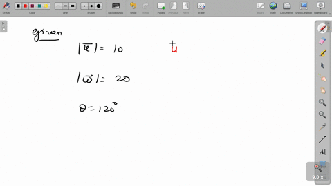evaluate-vecu-cdot-vecw-vecu10vecw20-the-angle-between-vecu-and-vecw-is-120circ