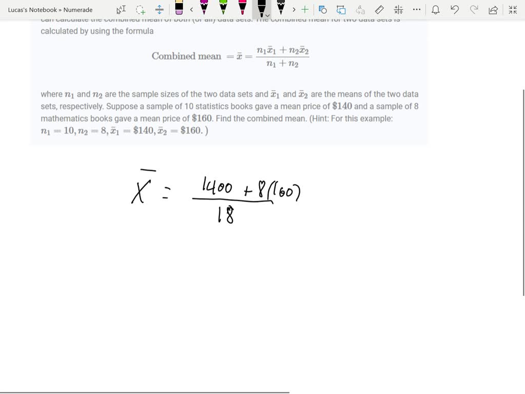 solved-one-property-of-the-mean-is-that-if-we-know-the-means-and-sample