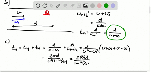 (a) Suppose there is a current c in a river. Show that if we row at a ...