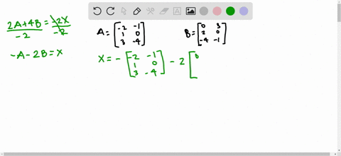 solve-for-x-in-the-equation-where-aleft-beginarrayrr-2-1-1-0-3-4endarrayright-and-bleft-beginarray-7
