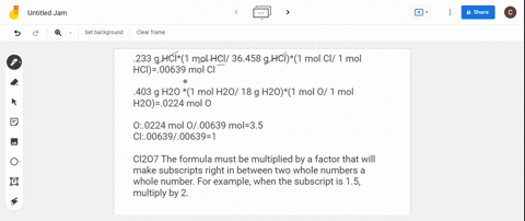 a-sample-of-a-compound-of-c-l-and-o-reacts-with-an-excess-of-mathrmh_2-to-give-0233-mathrmg-of-mathr