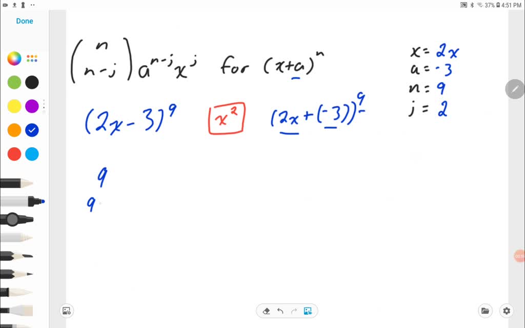 SOLVED Use The Binomial Theorem To Find The Indic 