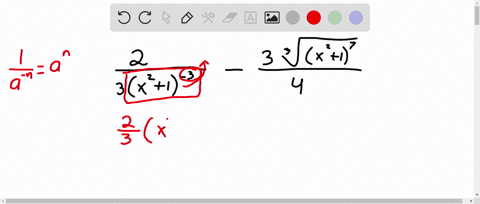 convert-the-expressions-to-exponent-form-frac23leftx21right-3-frac3-sqrt3leftx21right74