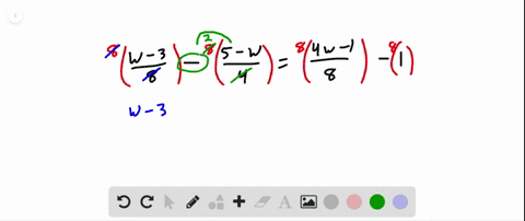 solve-each-equation-fracw-38-frac5-w4frac4-w-18-1