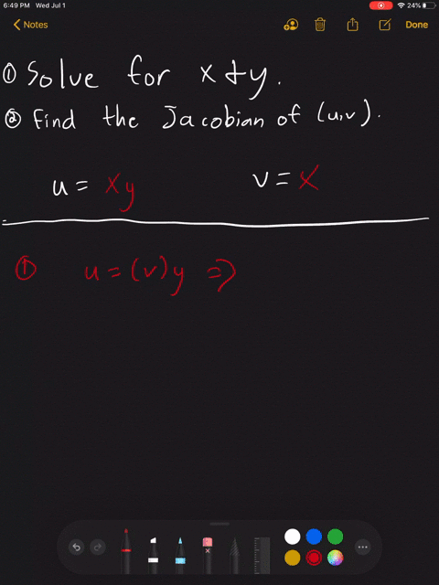 solve-the-following-relations-for-x-and-y-and-compute-the-jacobian-ju-v-ux-y-vx