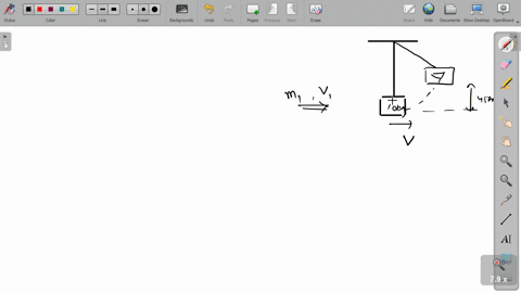 a-20-gm-bullet-moving-with-speed-v-gets-embedded-in-a-10-mathrmkg-block-suspended-from-the-ceiling-b