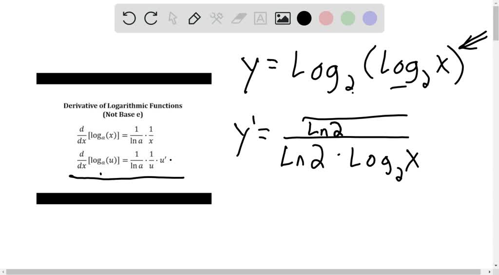 derivative of log base