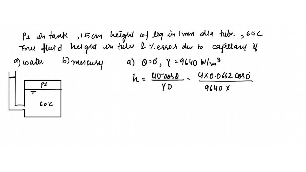SOLVEDThe system in Fig. P 1.65 is used to calculate the pressure p1