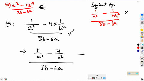 a-student-simplifying-the-expression-fraca-2-4-b-23-b-6-a-quad-text-wrote-quad-fracfrac1a2-frac14-b2