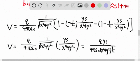 an-electric-dipole-at-the-origin-consists-of-two-charges-pm-q-spaced-distance-s-apart-along-the-y-ax