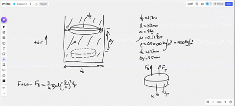 a-piston-113-mathrmmm-diameter-and-150-mathrmmm-long-has-a-mass-of-9-mathrmkg-it-is-placed-in-a-vert