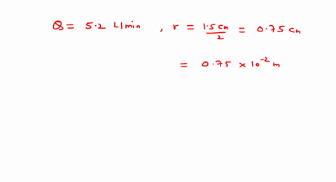 water-flows-through-a-15-cm-diameter-hose-at-52-mathrml-mathrmmin-whats-the-flow-speed-a-024-mathrmm