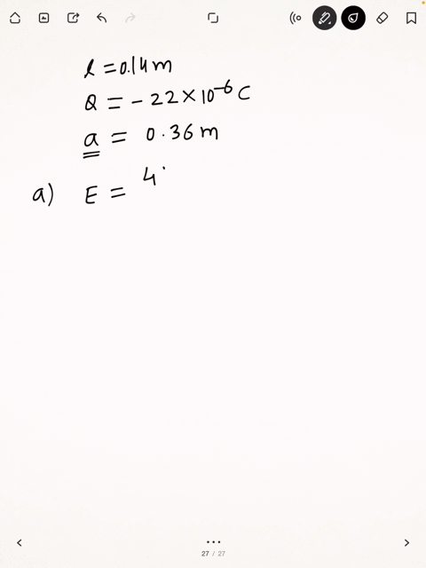 a-rod-140-mathrmcm-long-is-uniformly-charged-and-has-a-total-charge-of-220-mu-mathrmc-determine-a-2