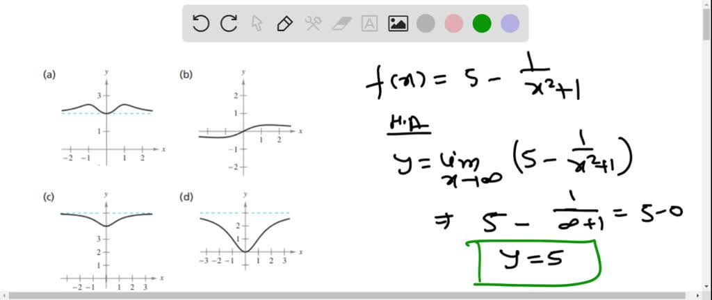 SOLVED:Match the function with its graph. Use horizontal asymptotes as ...