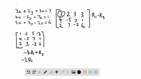 in-exercises-2138-solve-each-system-of-equations-using-matrices-use-gaussian-elimination-with-bac-14