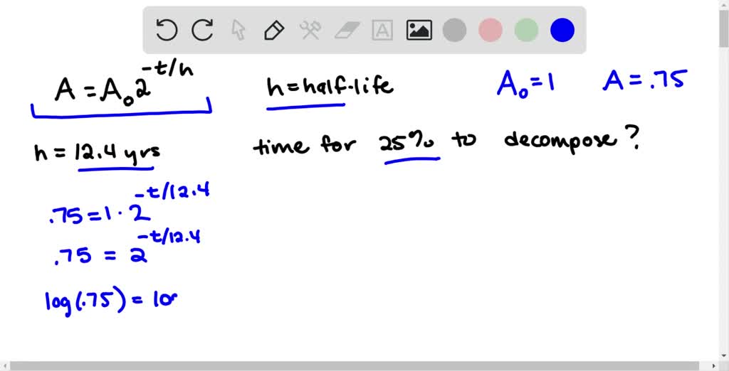 The halflife of tritium is 12.5 years. How much will… SolvedLib