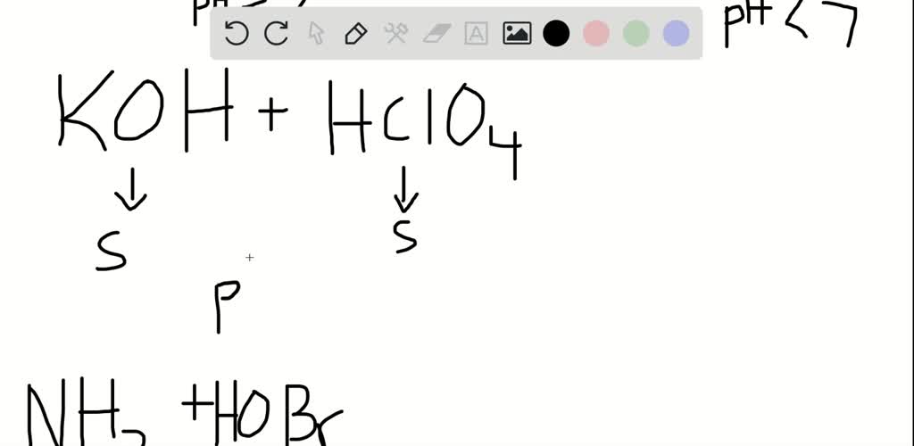 SOLVED:Is the pH greater than, equal to, or less than 7 after the ...