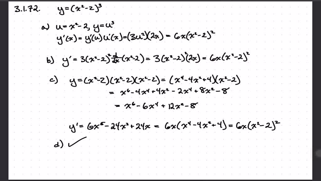 Solved Find The First Derivative Dy Dx And The Second Derivative D 2 Y Dx 2 For Each Of The Following Problems Y X 3 2x 2 3 5 3 2 X 2 3xy Y 3 7 0 Y E X 2 E X Y X 2 Lna 10 E 3x