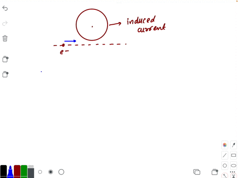 an-electron-moves-along-the-line-a-b-which-lies-in-the-same-plane-as-a-circular-loop-of-conducting-2