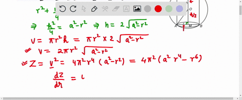show-that-the-height-of-the-cylinder-of-max-volume-that-can-be-inscribed-in-a-sphere-of-radius-a-is-