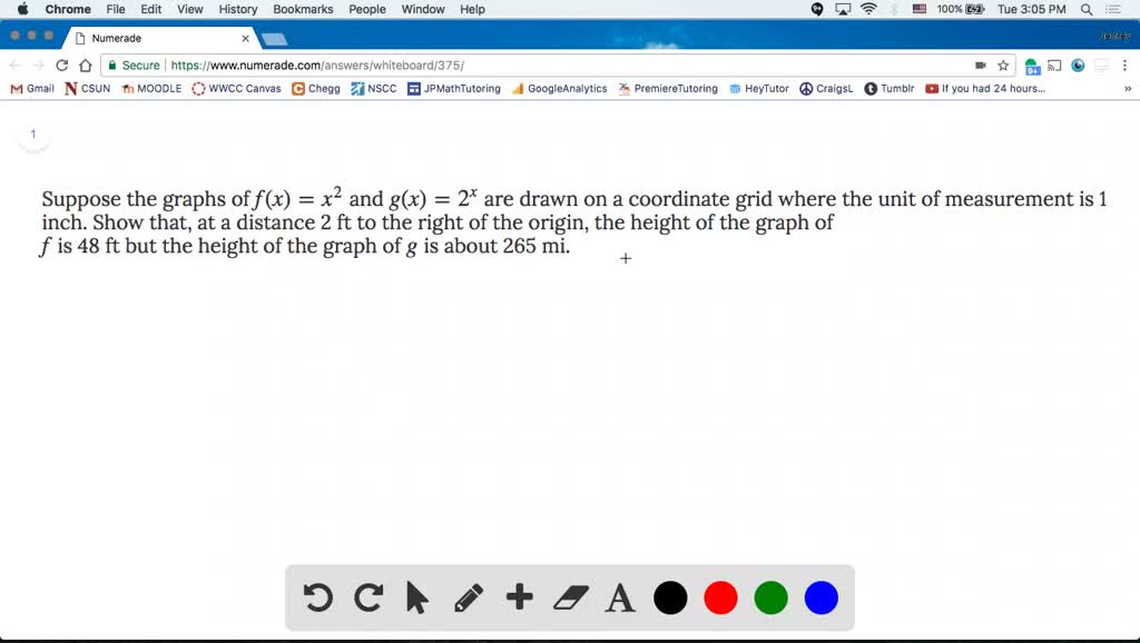 solved-suppose-the-graphs-of-f-x-x-2-and-g-x-2-x-are-drawn-on-a