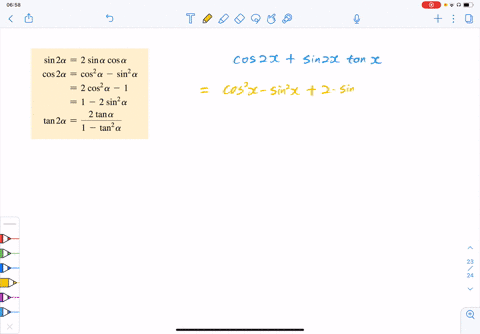 solve-the-given-problems-find-the-exact-value-of-cos-2-xsin-2-x-tan-x