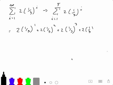 find-the-indicated-partial-sum-of-the-series-sum_i1infty-2leftfrac13righti-fifth-partial-sum-2