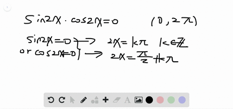 find-all-solutions-to-sin-2-x-cos-2-x0-in-the-interval-02-pi