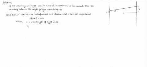 if-the-wavelength-of-the-light-used-in-a-two-slit-experiment-is-decreased-does-the-spacing-between-t