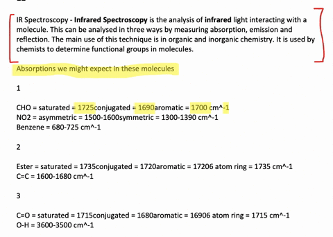 where-in-the-ir-spectrum-would-you-expect-each-of-the-following-molecules-to-absorb