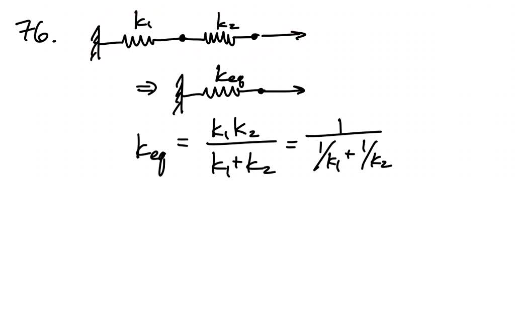 Springs in Parallel Two springs, with force const…