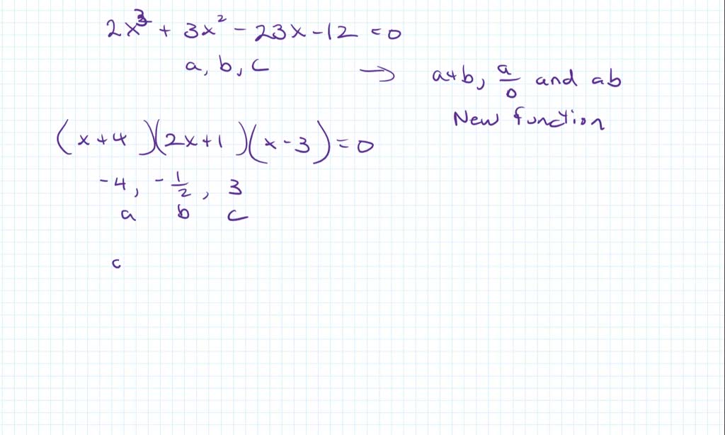 Solved The Roots Of The Equation 2 X 3 3 X 2 23 X 12 0 Are Represented Solved The Roots Of The Equation 2 X 3 3 X 2 23 X 12 0 Are Represented