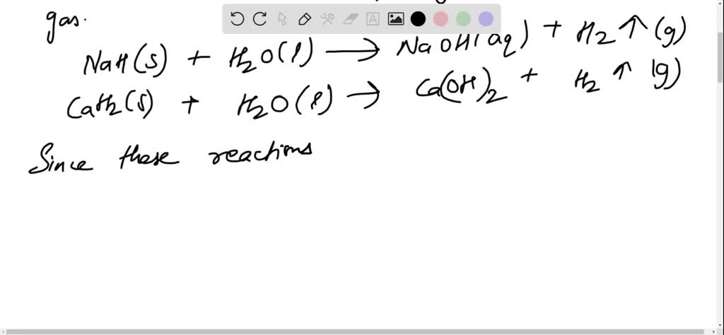 Solved:the Saline Hydrides All React Rapidly With Water. They Also 