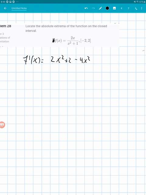 locate-the-absolute-extrema-of-the-function-on-the-closed-interval-fxfrac2-xx21-22