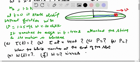 a-100-kg-uniform-horizontal-disk-of-radius-550-m-turns-without-friction-at-250-revs-on-a-vertical-ax