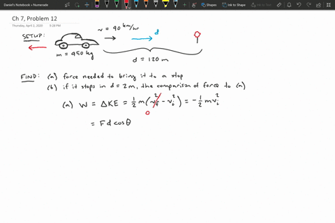 a-calculate-the-force-needed-to-bring-a-950-kg-car-to-rest-from-a-speed-of-900-kmh-in-a-distance-of