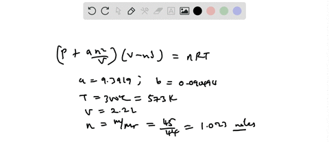 use-the-van-der-waals-equation-to-calculate-the-pressure-in-bars-exerted-by-45-grams-of-propane-math